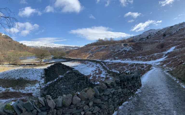A tad of snow