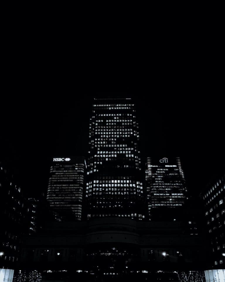 London city at night shot on iphone