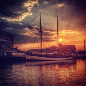 A sunset shot on an iPhone