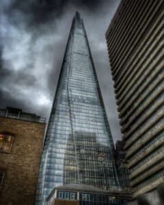 The Shard on a gloomy day shot on iPhone