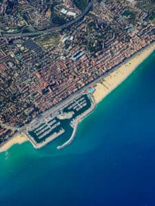 Barcelona Beach from above shot on iPhone