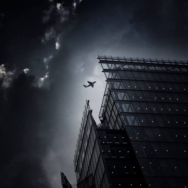 Flying plane shot on iPhone