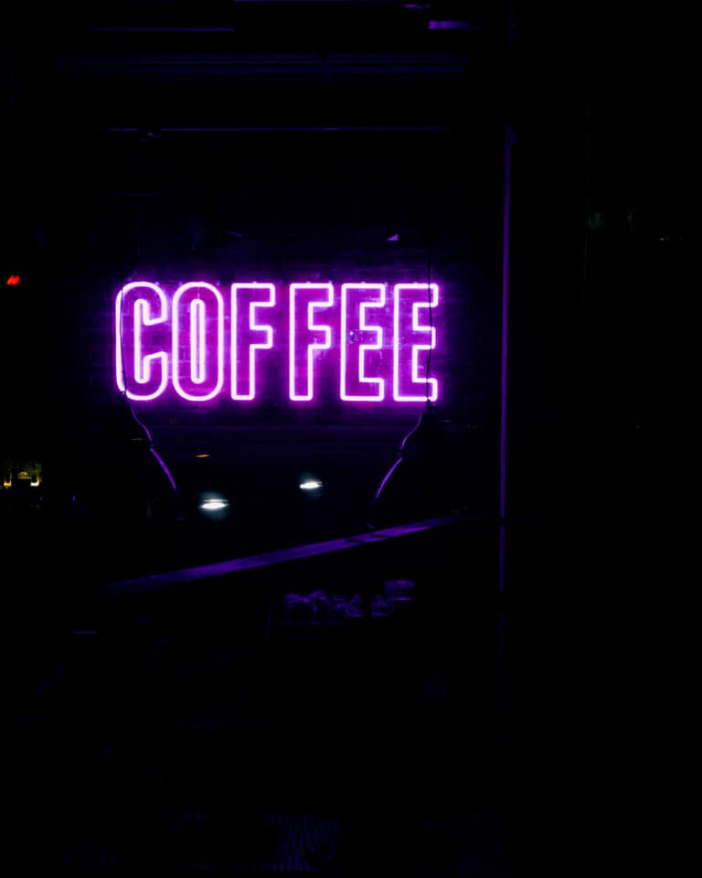 Coffee neon sign shot on iPhone