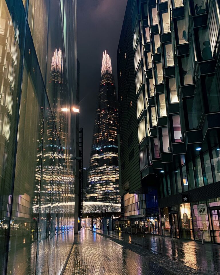 Photo of the Shard shot on an iPhone at night